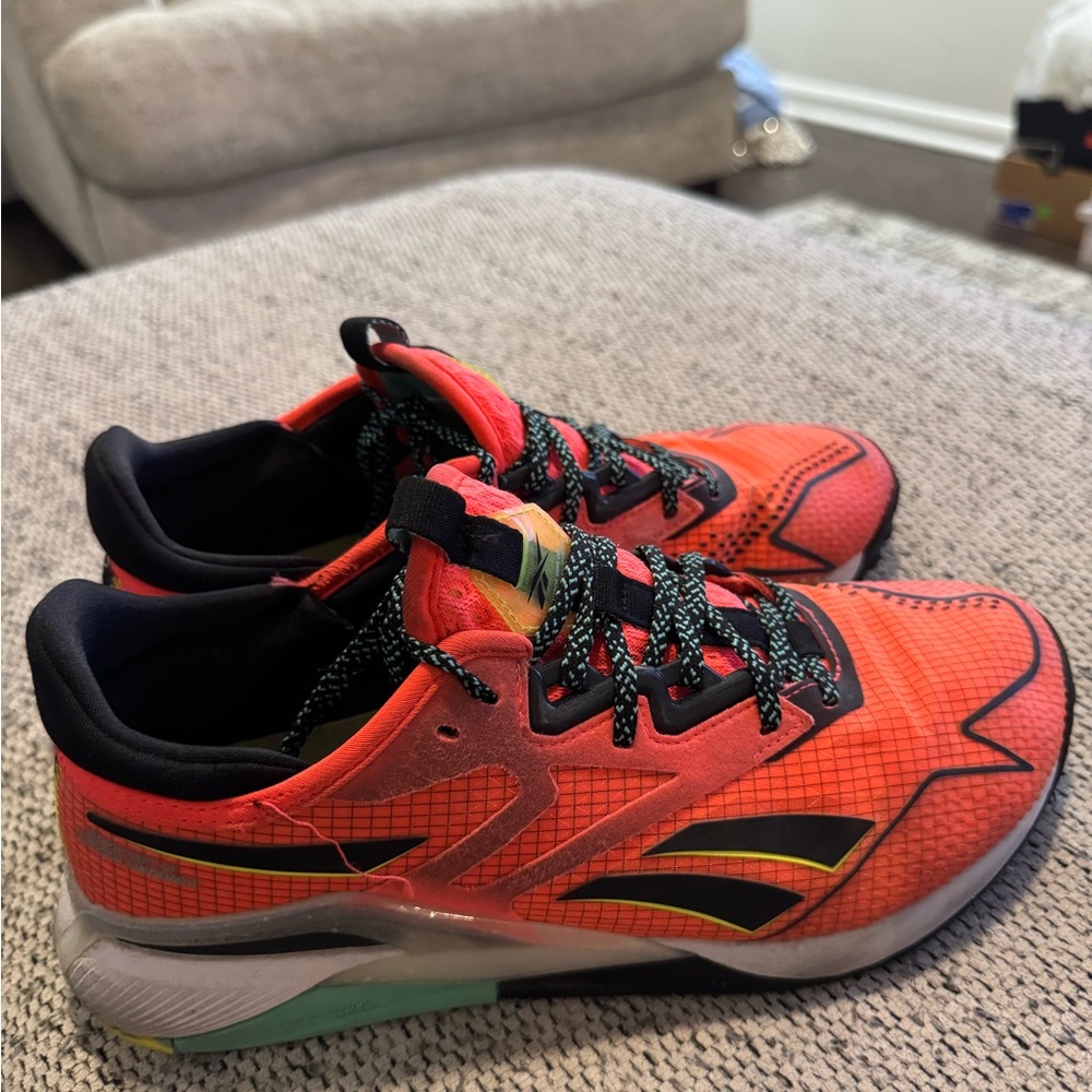 Reebok Nano Orange and Black Sneakers